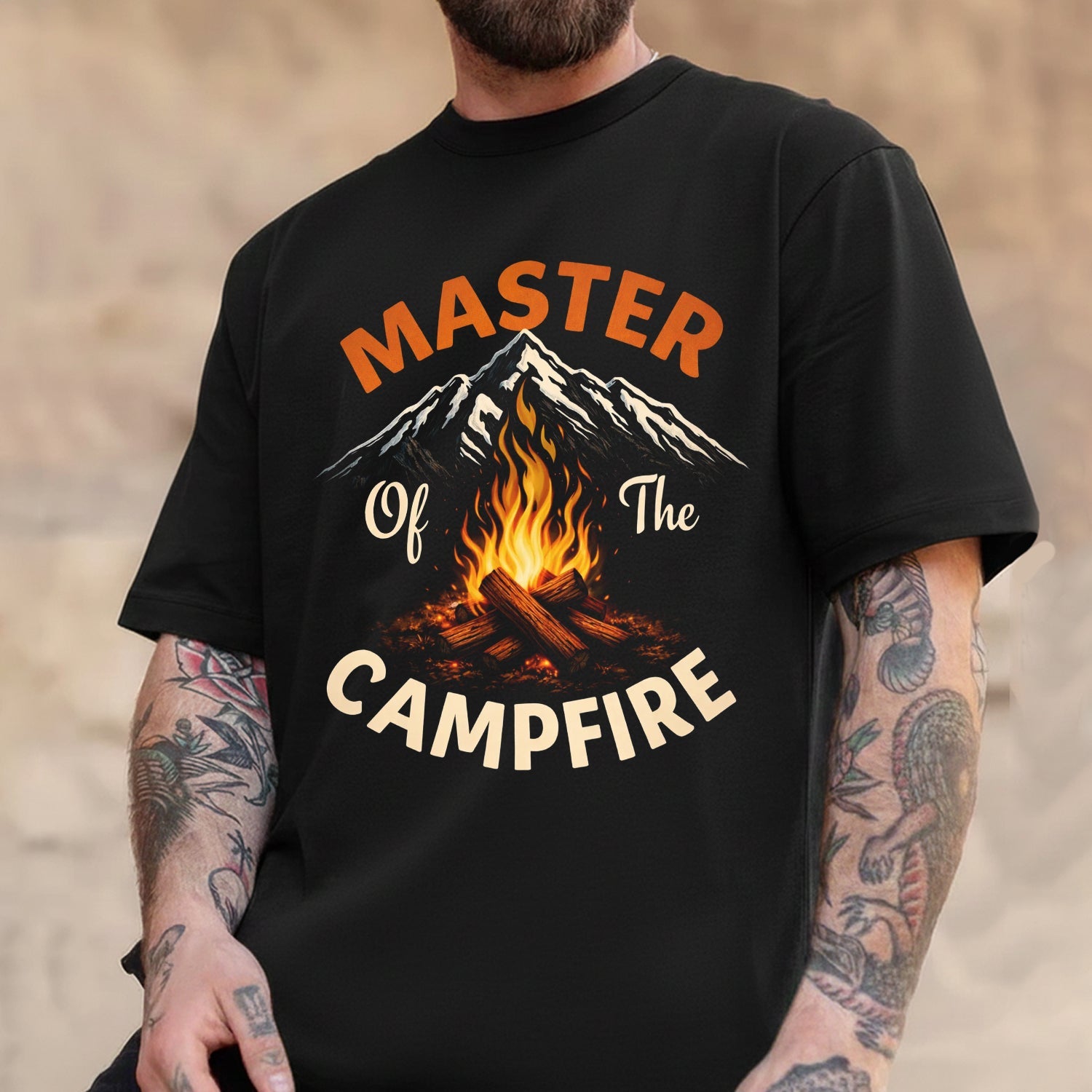 Master of the Campfire T-Shirt – Funny Camping Campfire Mountain Outdoor Graphic Tee