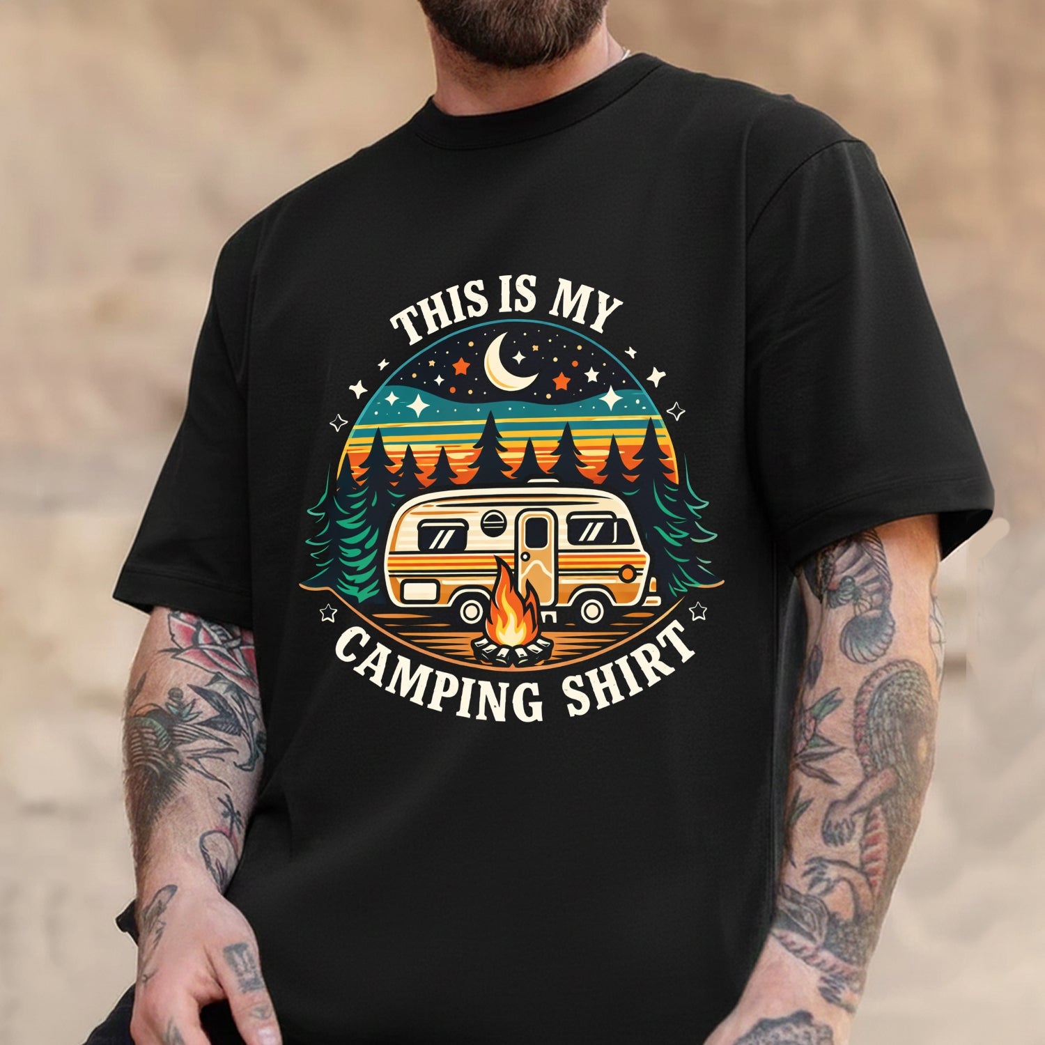 This Is My Camping Shirt – Funny Camping T-Shirt for Camp Lovers, Outdoor Life, RV & Campfire Vibes