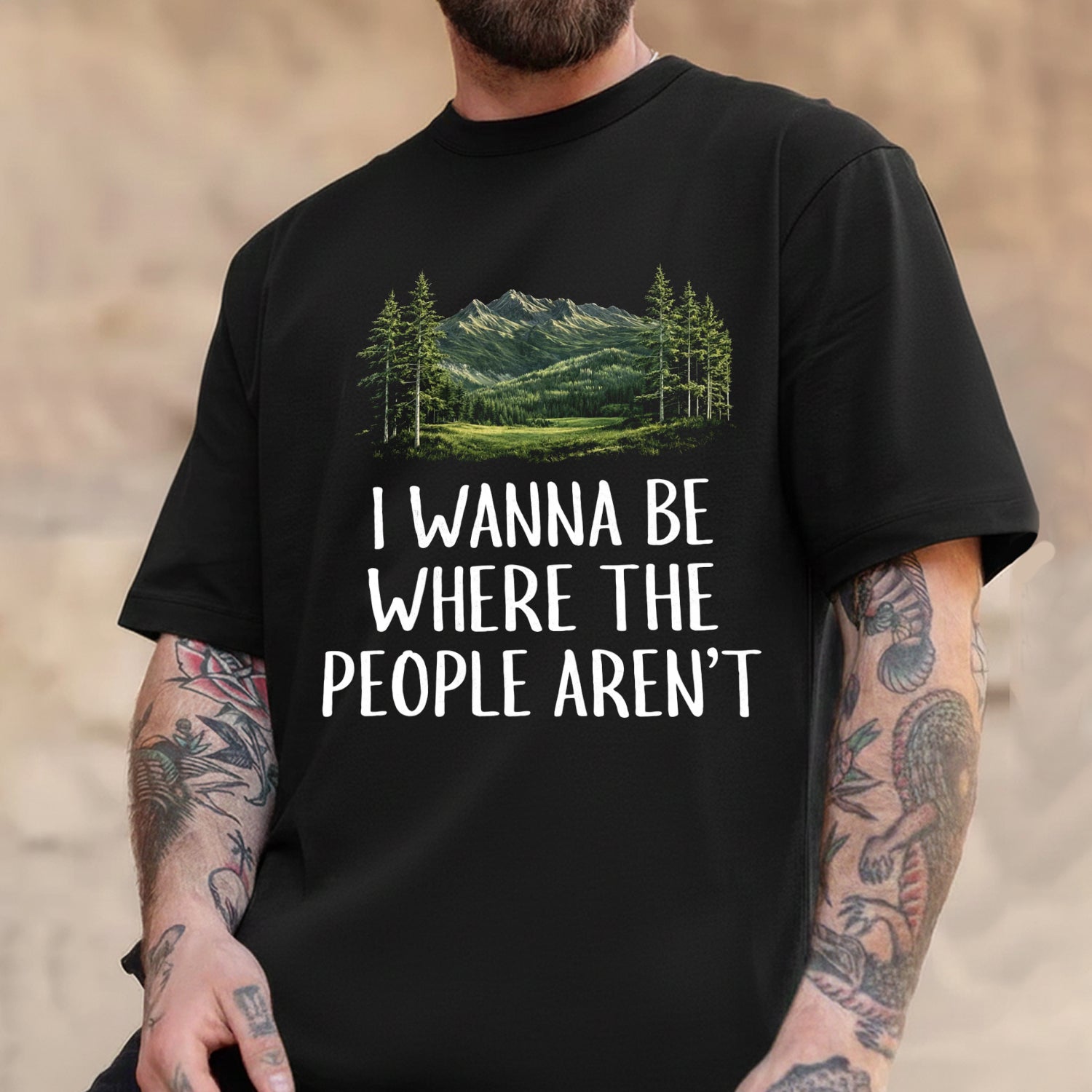 I Wanna Be Where the People Aren’t Camping Graphic T-Shirt