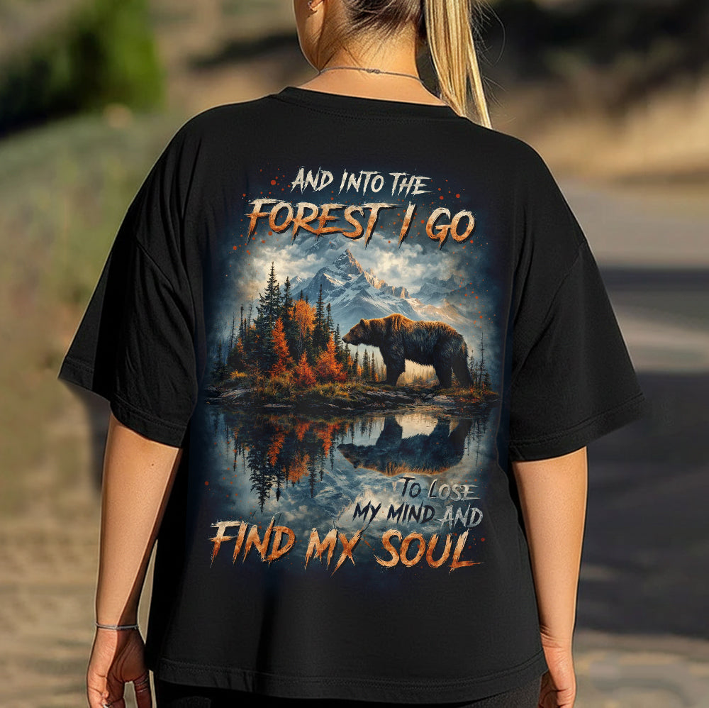 Into the Forest I Go T-Shirt – Mountain Bear Wilderness Graphic Shirt for Nature Lovers, Hiking, Camping & Soulful Outdoor Adventures
