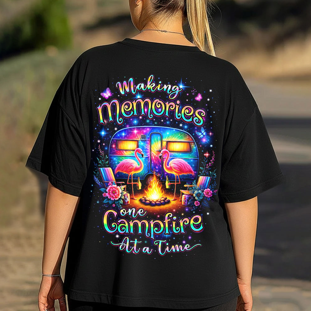 Making Memories One Campfire at a Time T-Shirt – Colorful RV Camping Graphic Shirt for Campers, Road Trip Lovers & Outdoor Adventure Fans