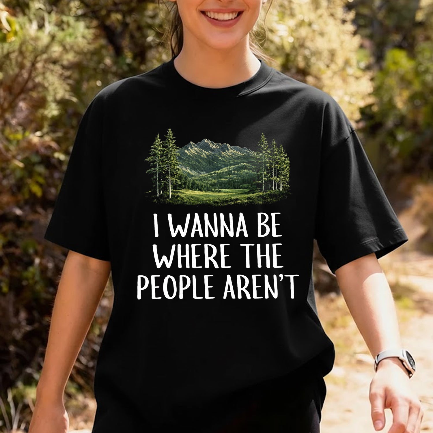 I Wanna Be Where the People Aren’t Camping Graphic T-Shirt