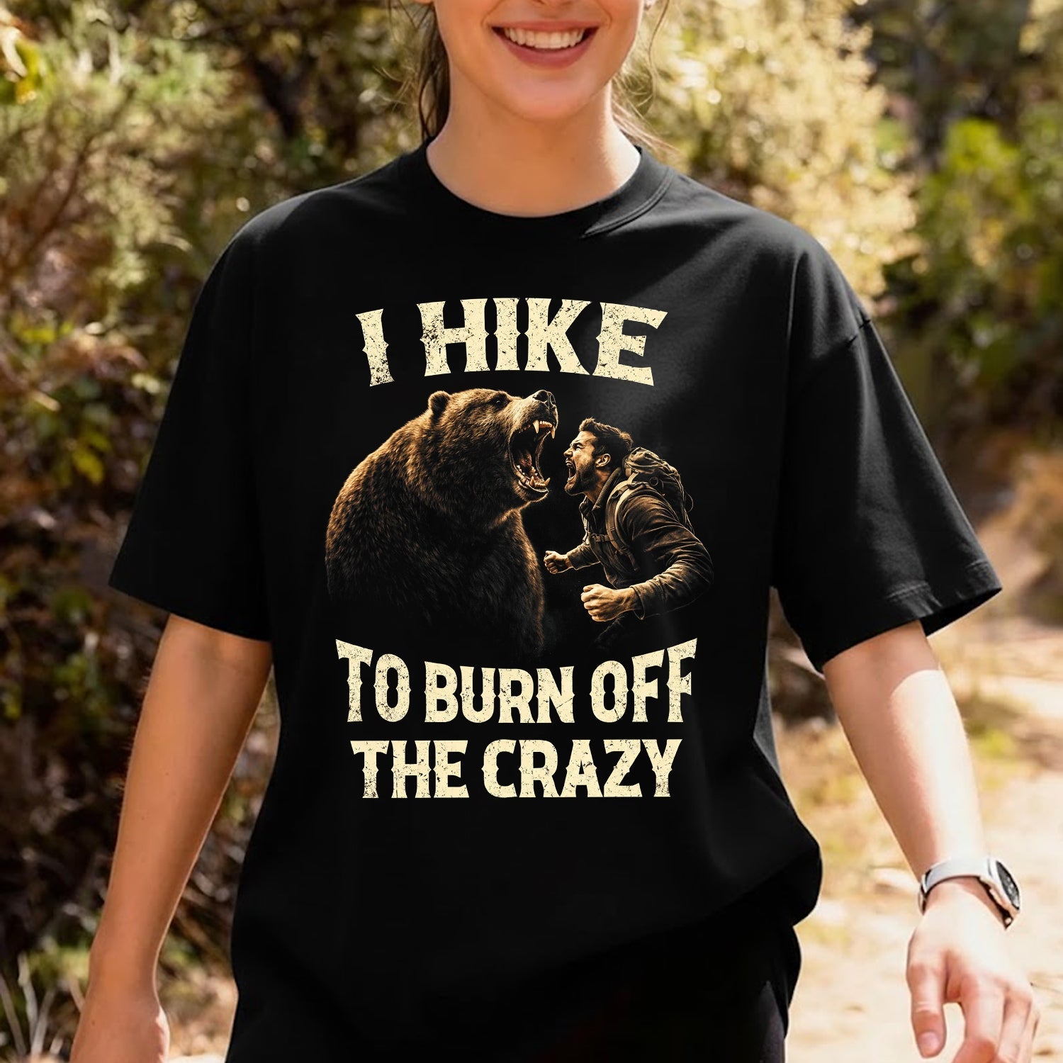 I Hike to Burn Off the Crazy Funny Hiking T-Shirt