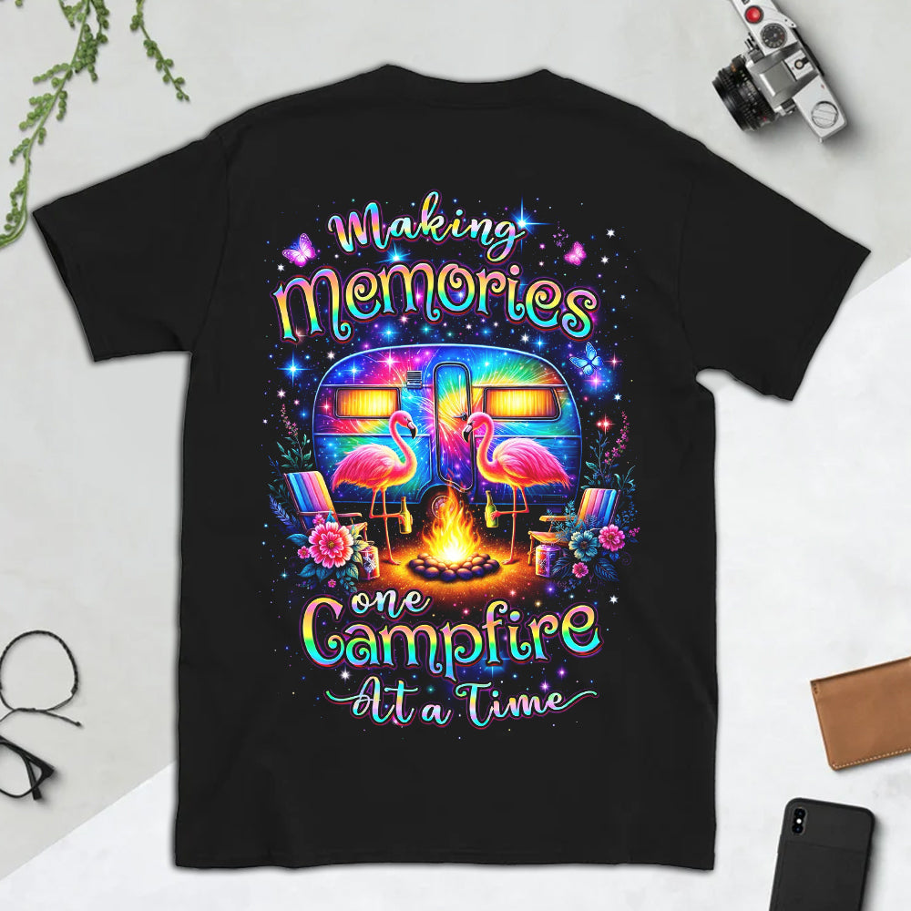 Making Memories One Campfire at a Time T-Shirt – Colorful RV Camping Graphic Shirt for Campers, Road Trip Lovers & Outdoor Adventure Fans