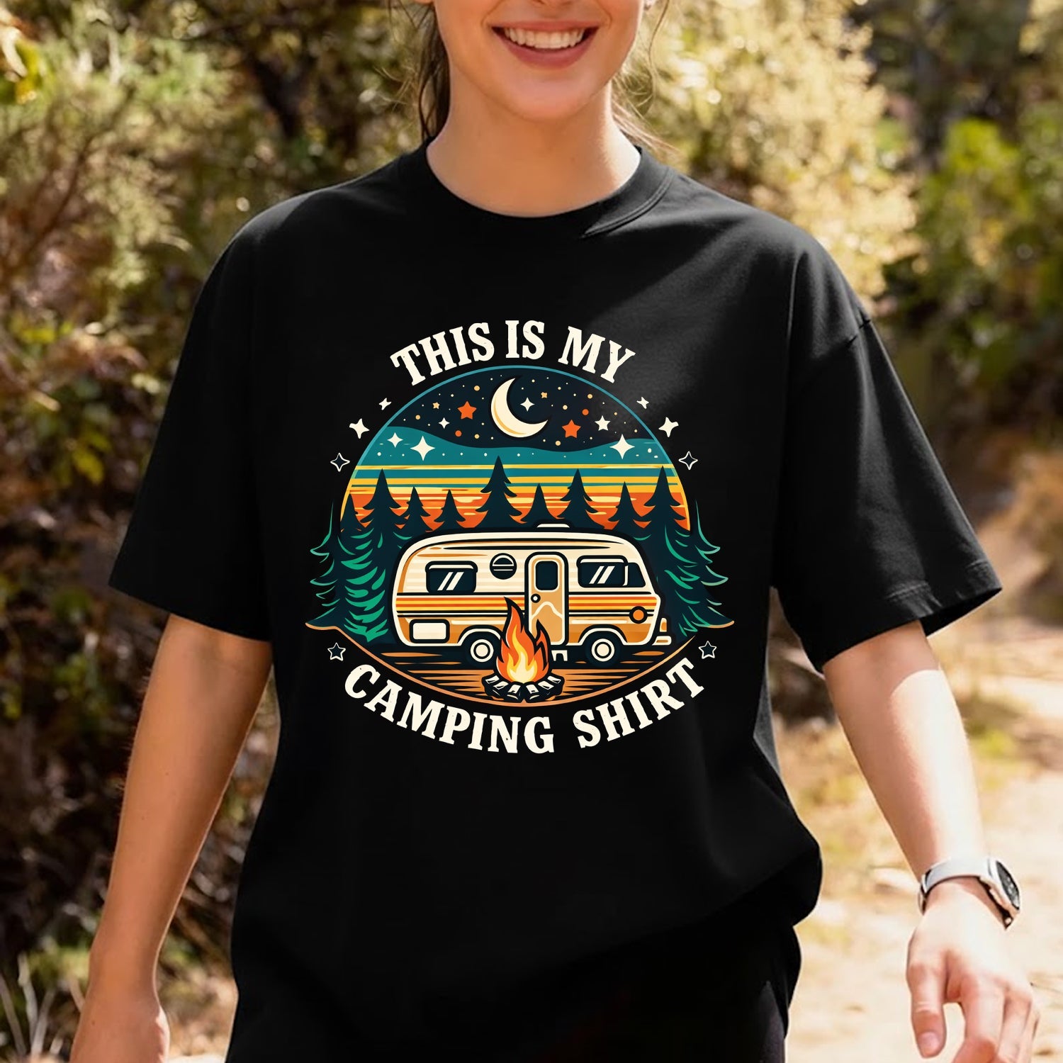 This Is My Camping Shirt – Funny Camping T-Shirt for Camp Lovers, Outdoor Life, RV & Campfire Vibes