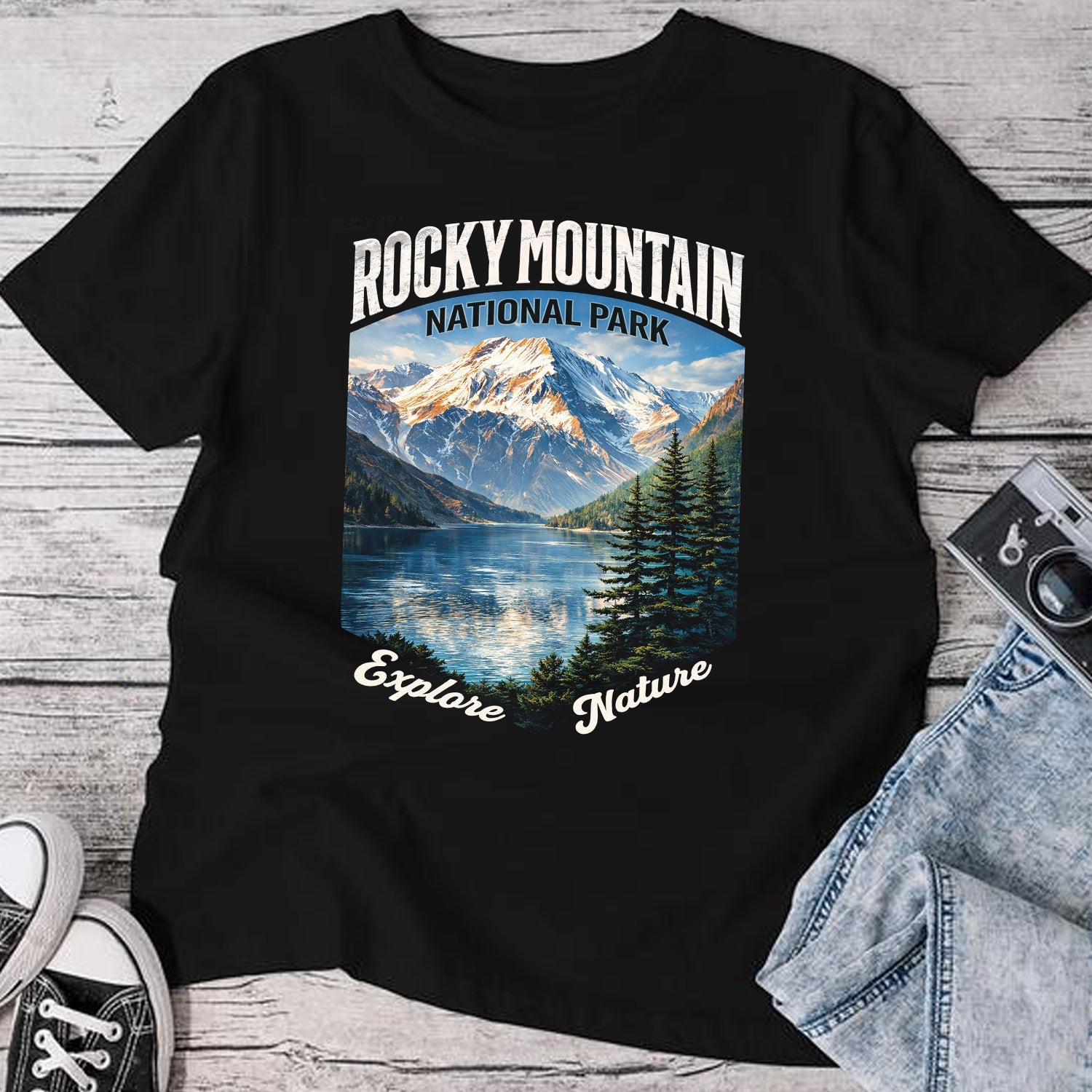 Rocky Mountain National Park T-Shirt – Scenic Nature T-Shirt, Hiking & Outdoor Lover Gift