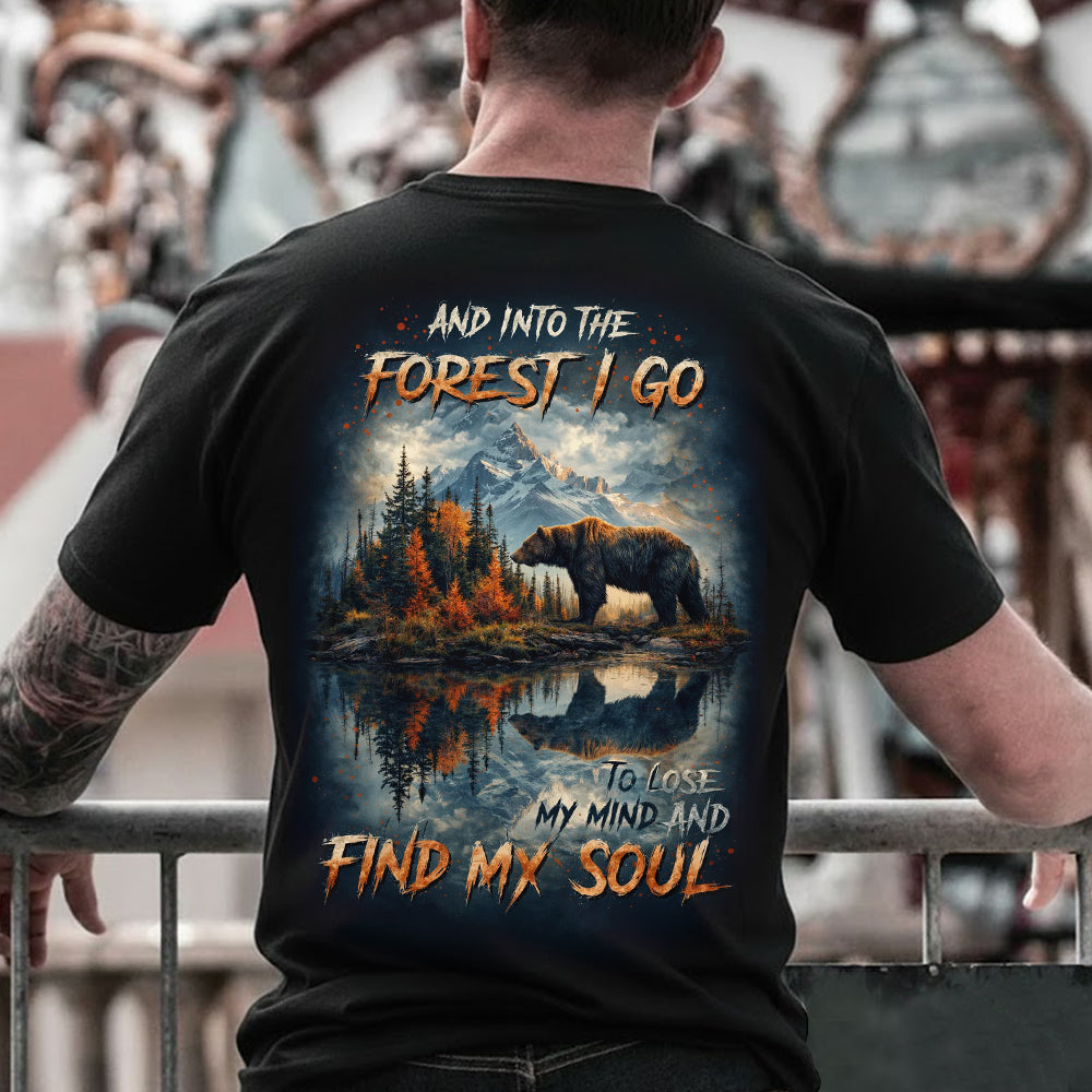 Into the Forest I Go T-Shirt – Mountain Bear Wilderness Graphic Shirt for Nature Lovers, Hiking, Camping & Soulful Outdoor Adventures