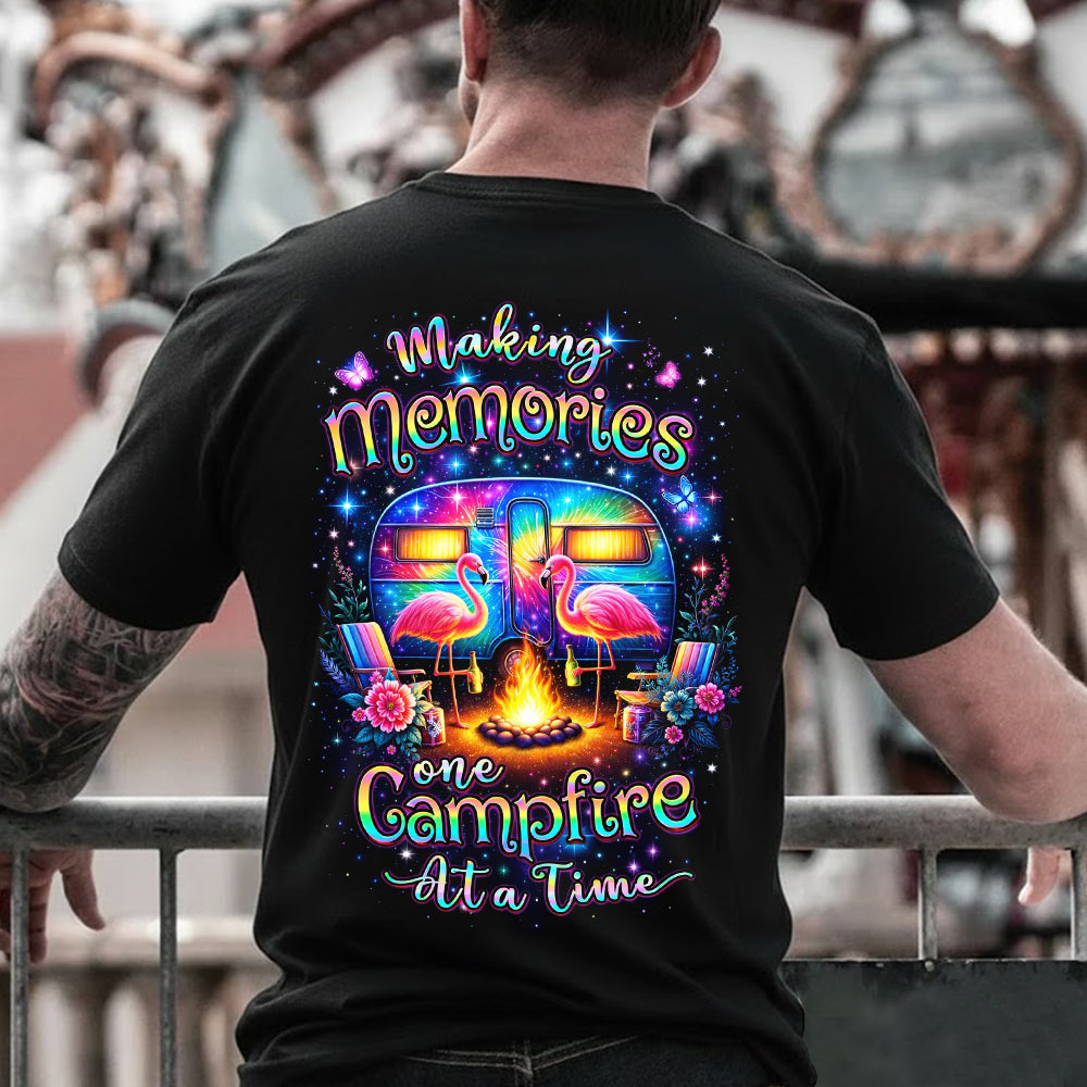 Making Memories One Campfire at a Time T-Shirt – Colorful RV Camping Graphic Shirt for Campers, Road Trip Lovers & Outdoor Adventure Fans