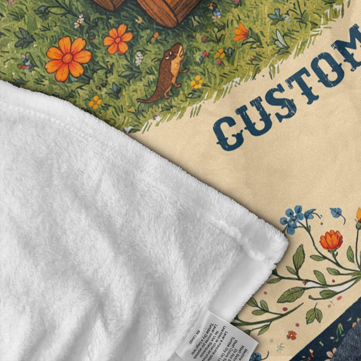 Personalized Campfire Fleece Blanket – Custom Name Christmas Camping Gift for Music Lovers & Family