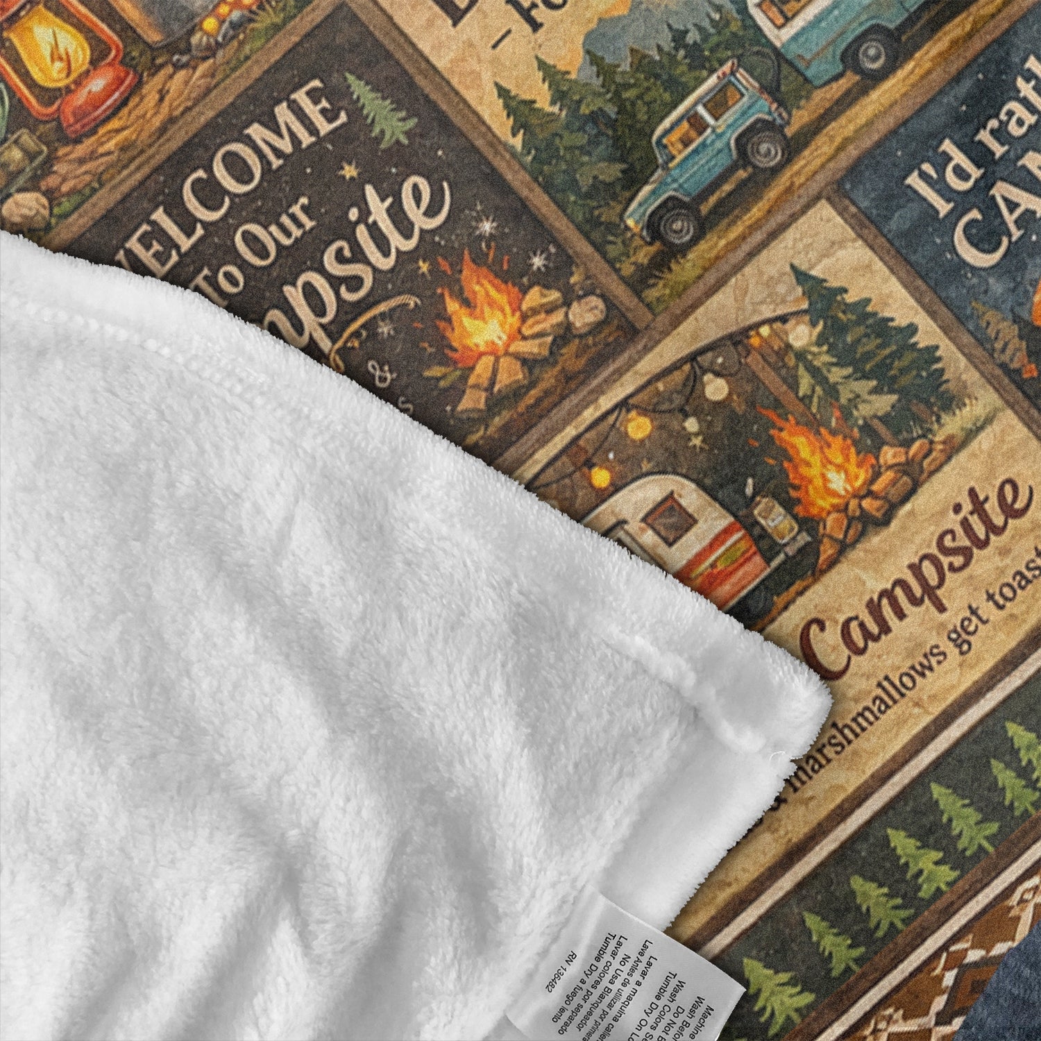 Personalized Camping Born To Camp Fleece Blanket – Cozy Camper Throw, Perfect Gift for Camp Lovers