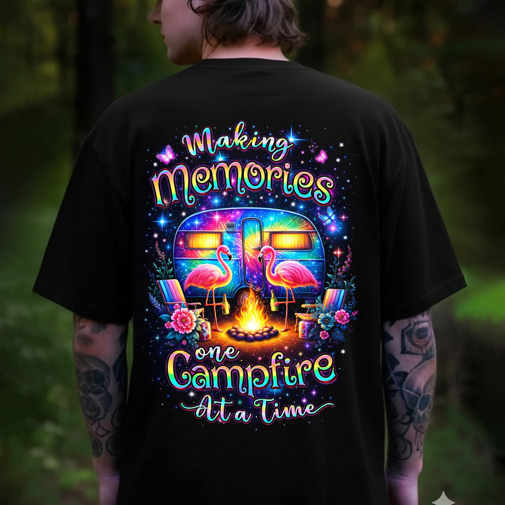 Making Memories One Campfire at a Time T-Shirt – Colorful RV Camping Graphic Shirt for Campers, Road Trip Lovers & Outdoor Adventure Fans
