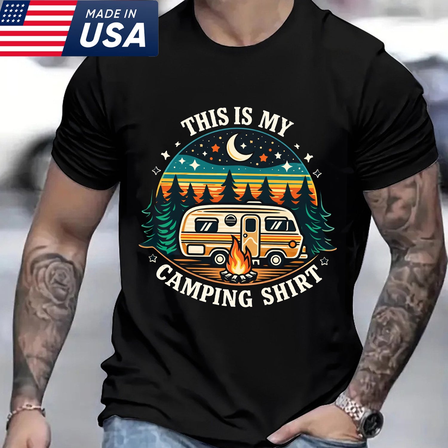 This Is My Camping Shirt – Funny Camping T-Shirt for Camp Lovers, Outdoor Life, RV & Campfire Vibes