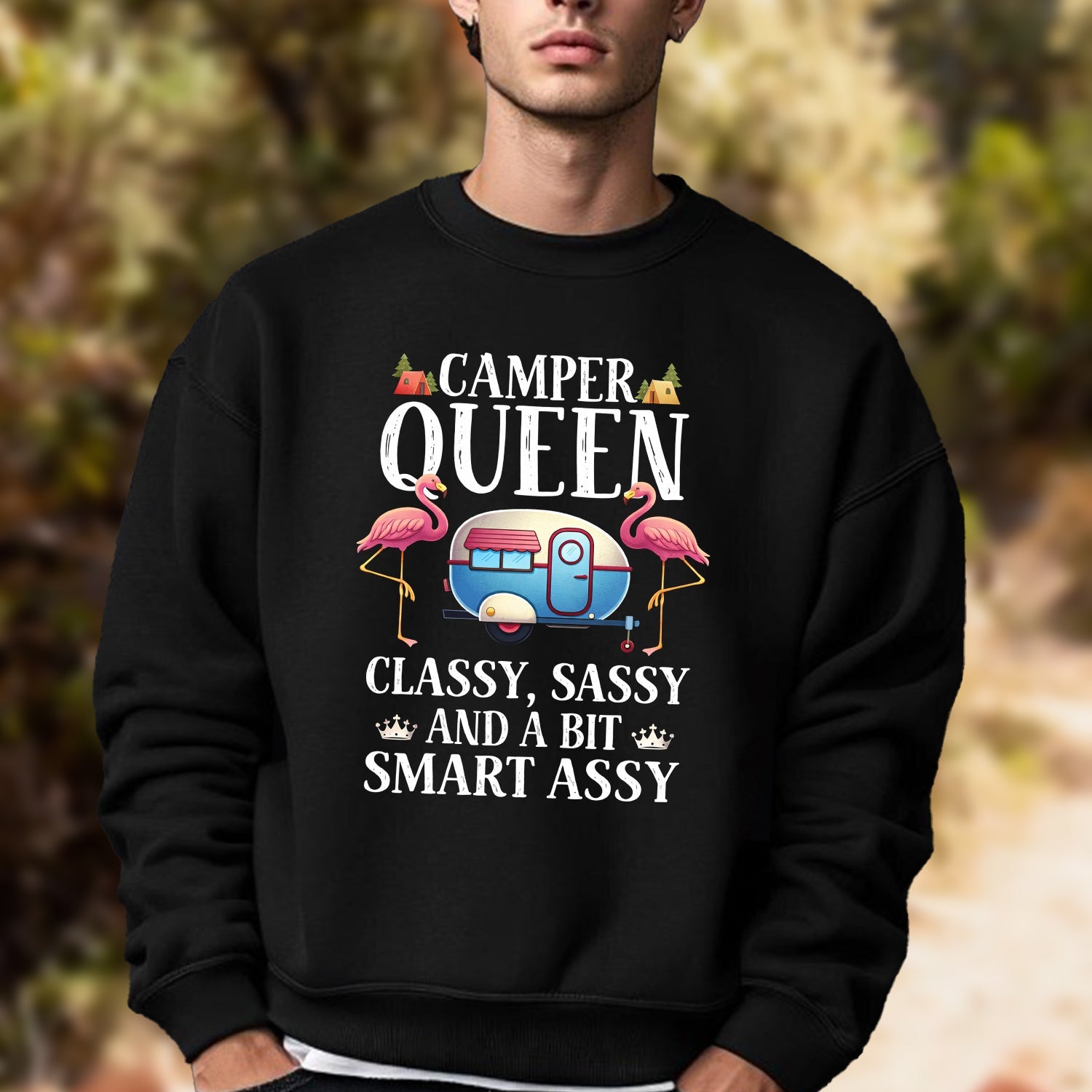 Camper Queen Funny Camping Shirt – Classy Sassy Smart Assy Tee for RV Trips, Camping Lovers & Camp Queens