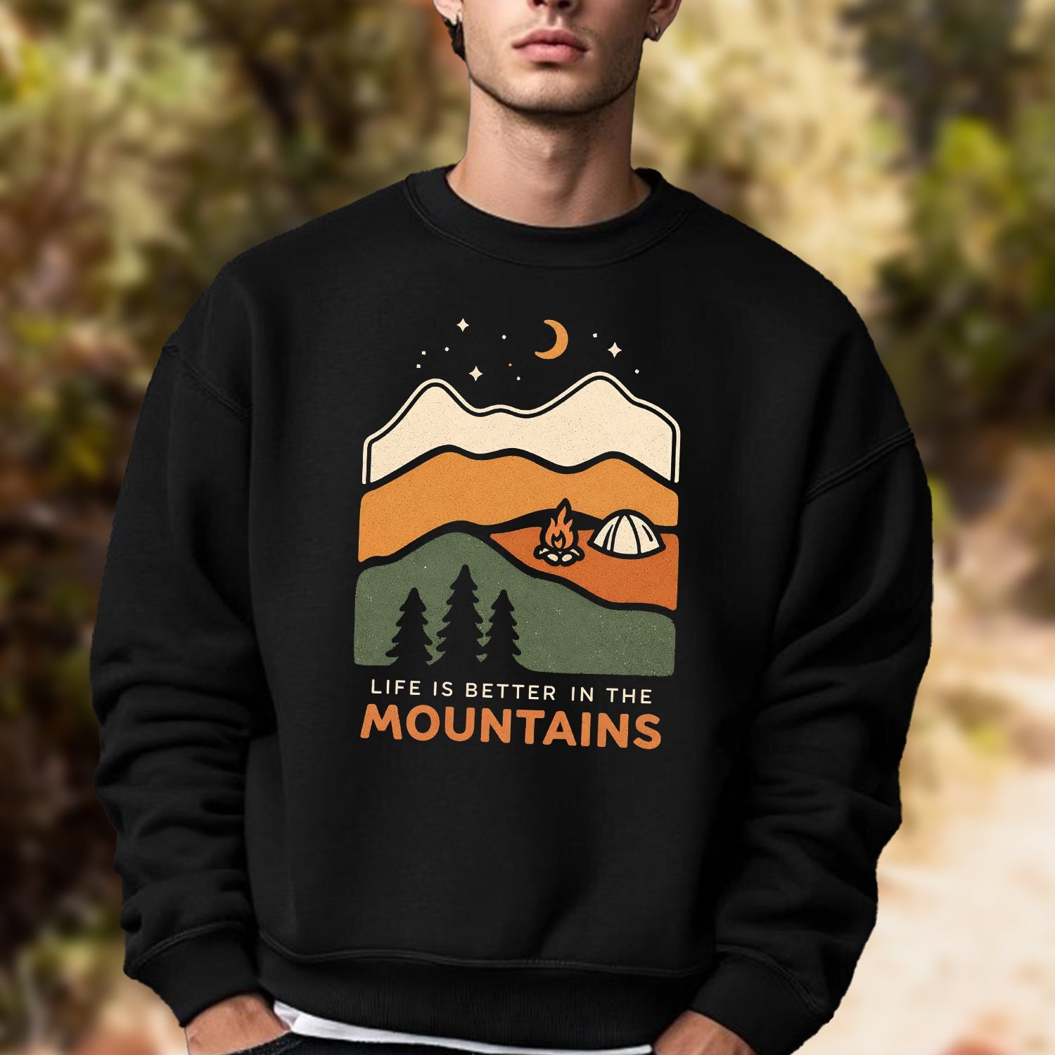 Life Is Better In The Mountains T-Shirt – Camping Mountain Graphic Tee for Outdoor Lovers