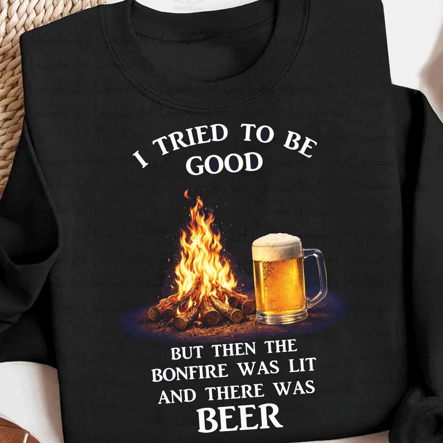 Funny Bonfire Camping T-Shirt – Night Campfire Humor Graphic Tee, Cozy Outdoor Fire Pit Design Shirt, Adventure & Camp Life Apparel