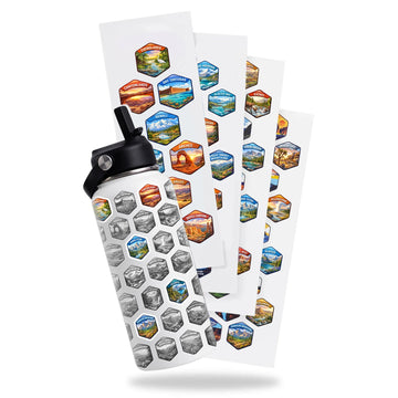 U.S. National Parks Sticker Set for Water Bottles – Scratch Off Style Adventure Stickers – Travel & Hiking Bucket List Decals – Outdoor Lover Gift