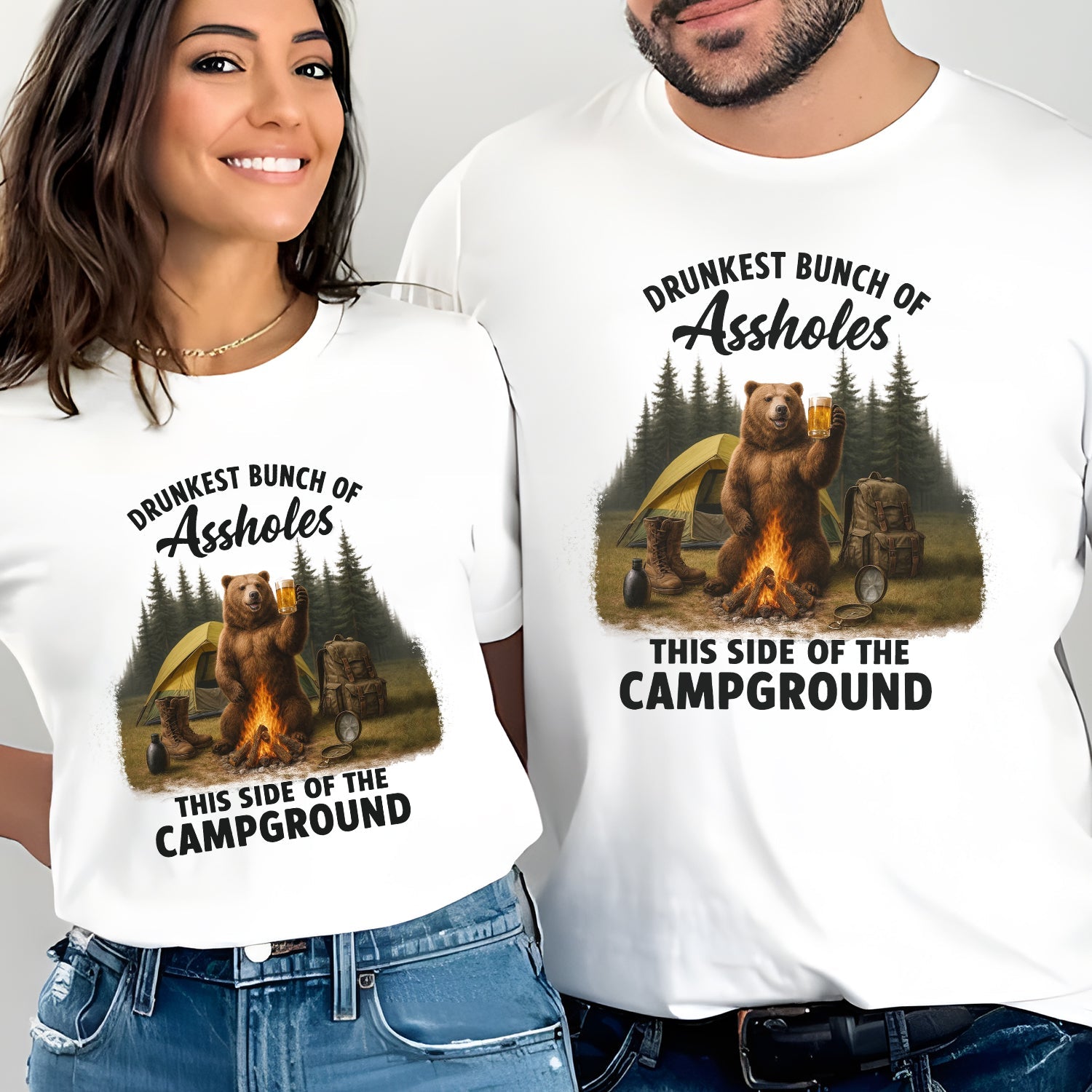 Drunk Camp Legends – Wild Bear Campground Party T-Shirt