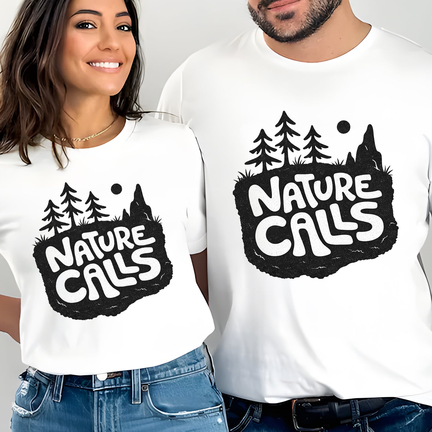 Nature Calls T-Shirt – Minimalist Outdoor Camping Graphic Tee for Nature & Hiking Lovers