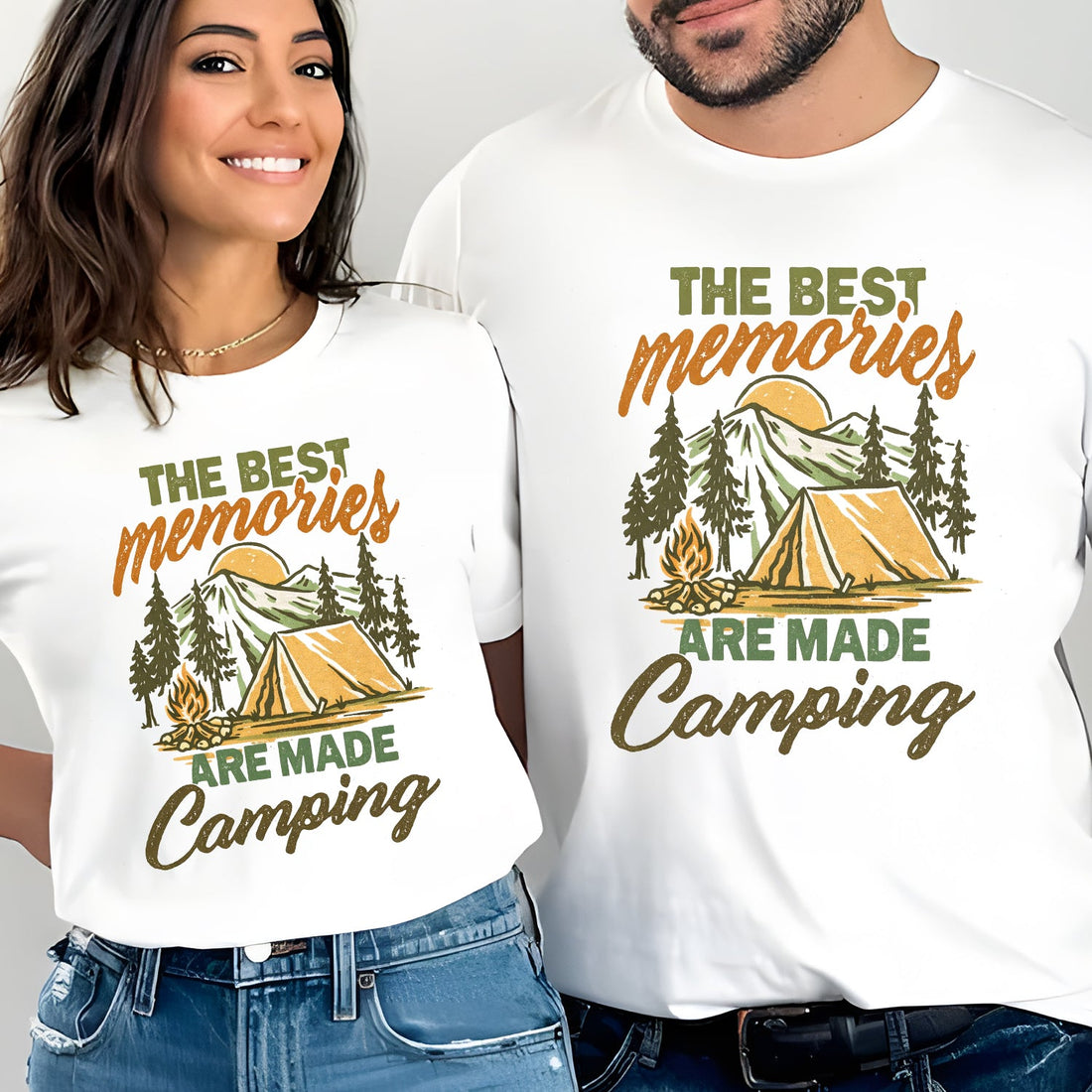 The Best Memories Are Made Camping T-Shirt – Vintage Outdoor Camping Graphic Tee