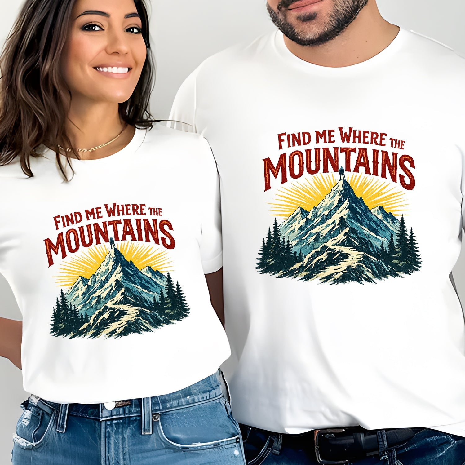Find Me Where The Mountains T-Shirt – Vintage Mountain Graphic Tee, Hiking Nature Lover Shirt