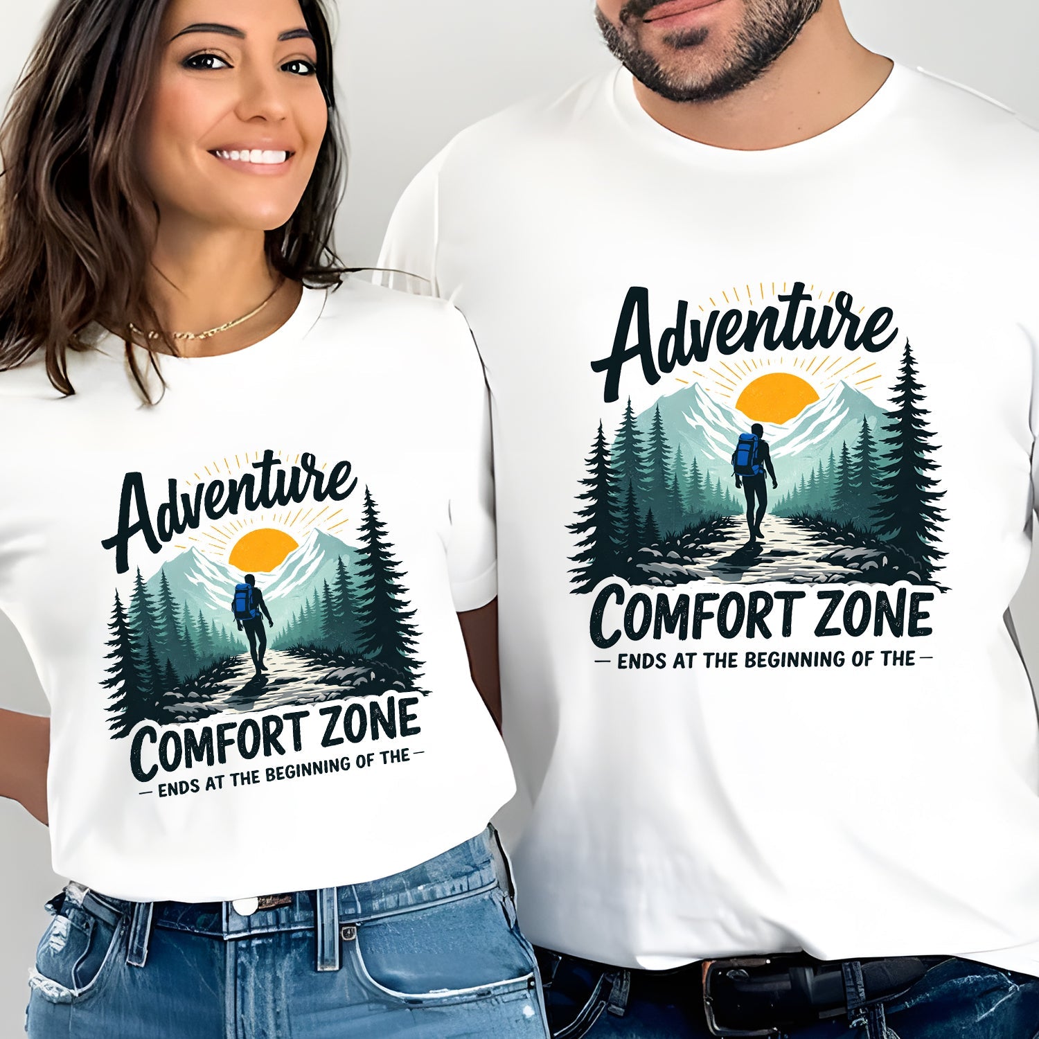 Adventure Comfort Zone T-Shirt – Hiking Motivation Outdoor Tee, Mountain Explorer Nature Shirt