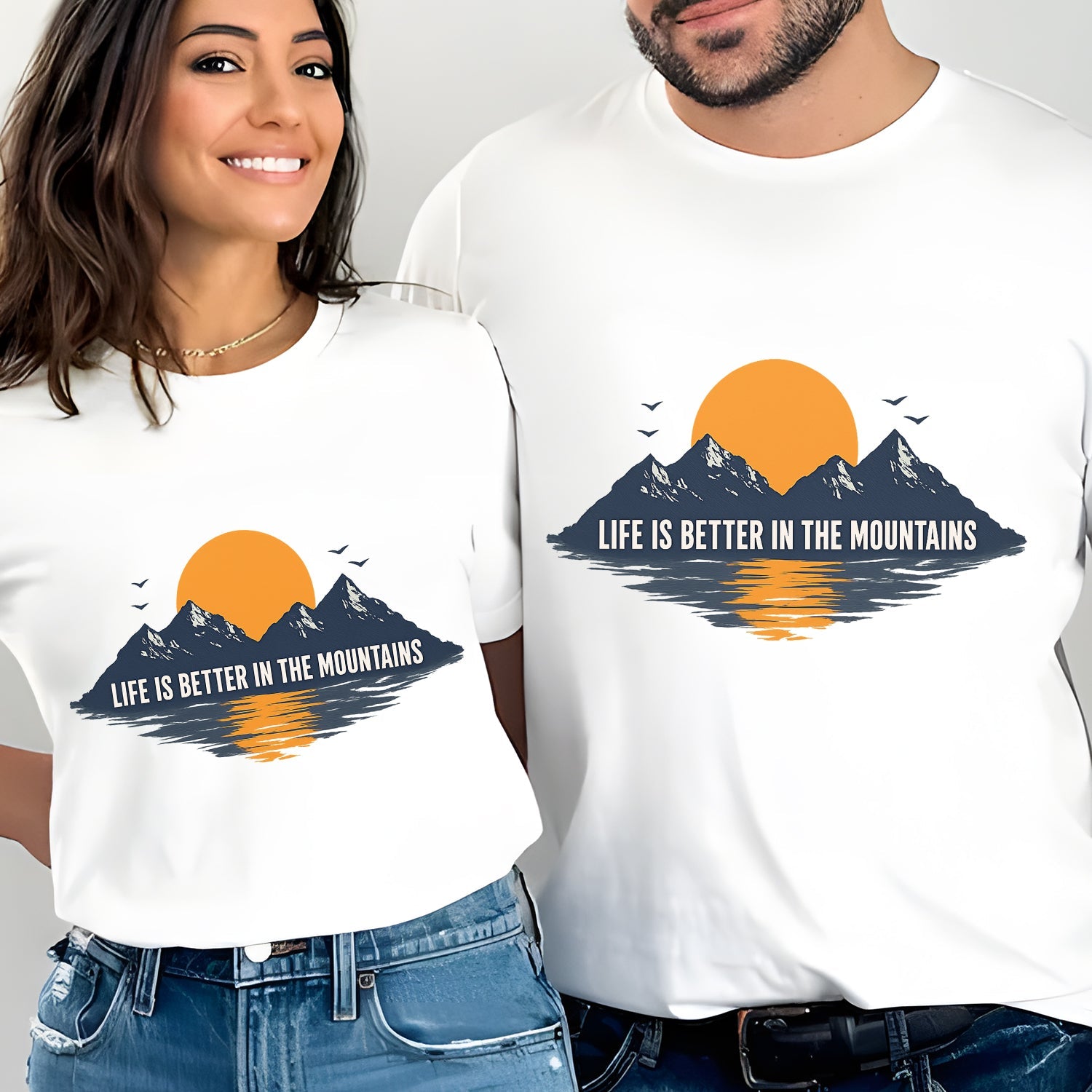Life Is Better In The Mountains T-Shirt – Minimalist Mountain Sunset Outdoor Tee