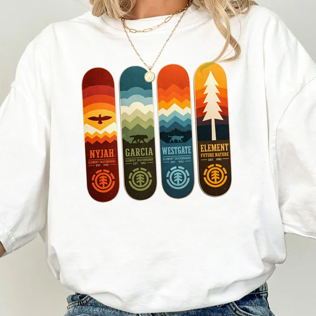 Vintage Skateboard Nature T-Shirt – Retro Outdoor Skate Graphic Tee for Skaters & Nature Lovers