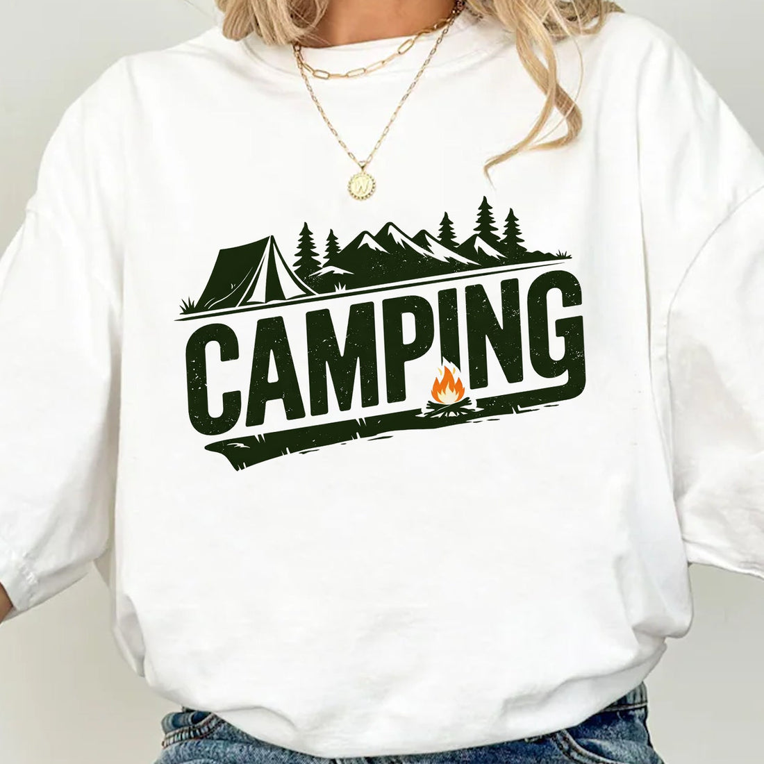 Camping T-Shirt – Bold Outdoor Graphic Tee for Campfire, Hiking & Nature Lovers
