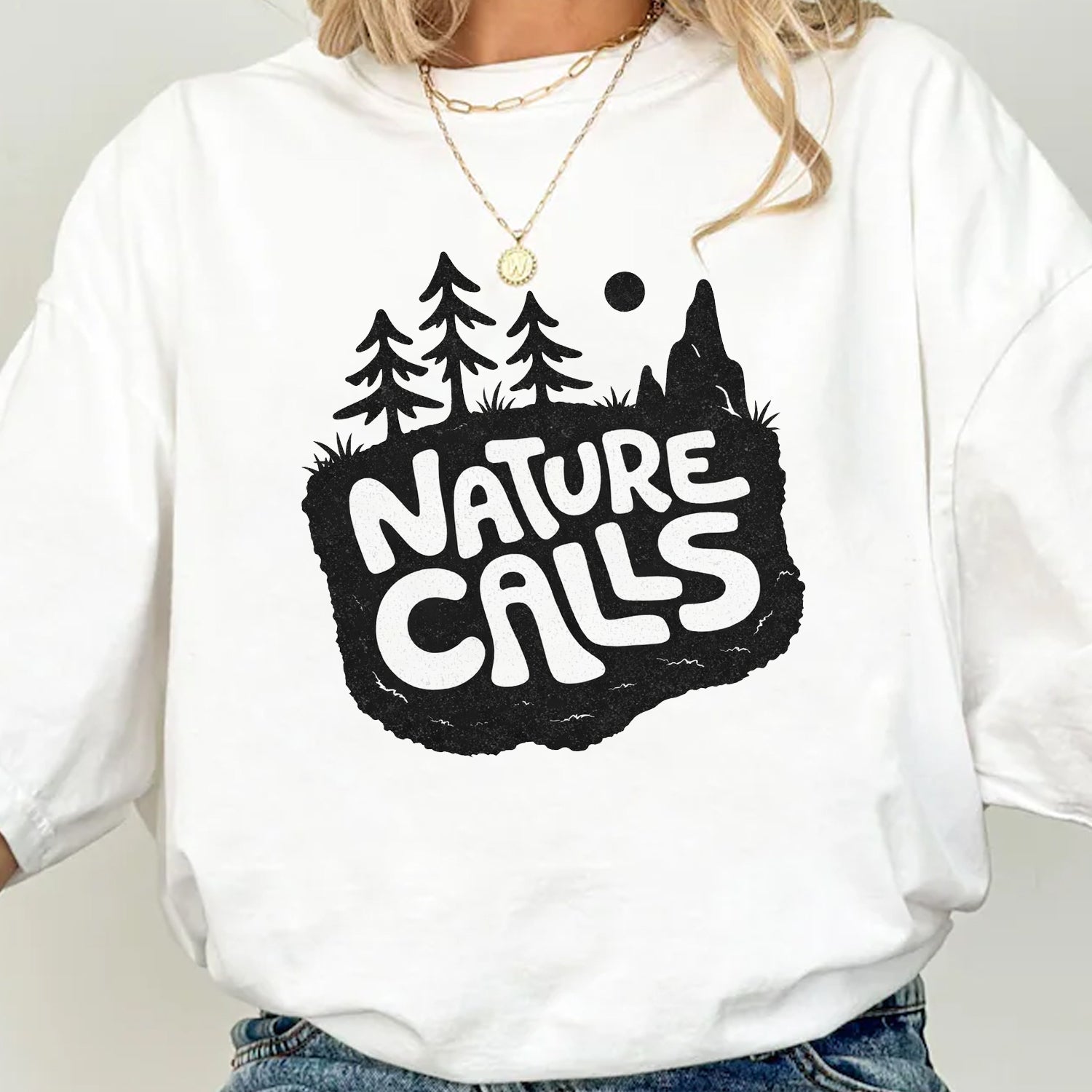 Nature Calls T-Shirt – Minimalist Outdoor Camping Graphic Tee for Nature & Hiking Lovers