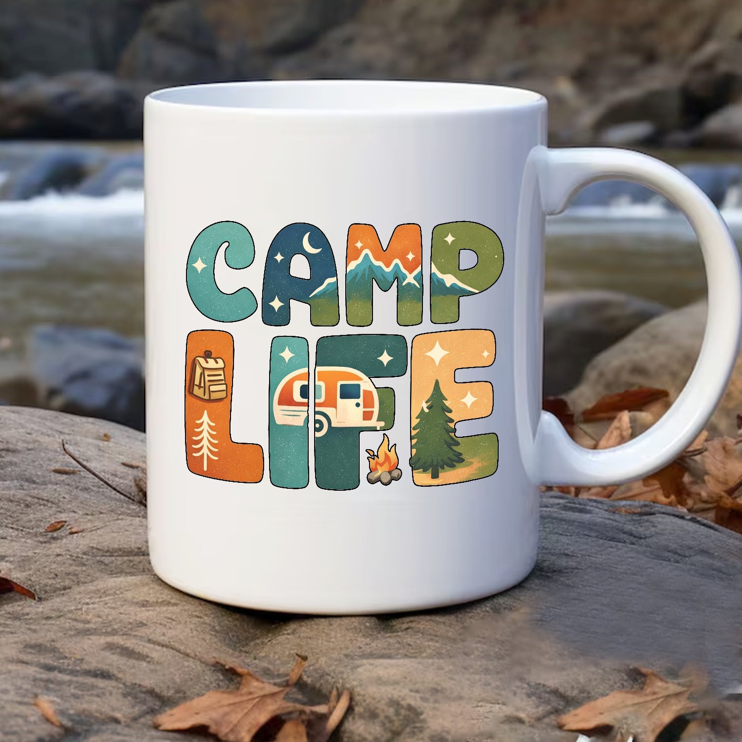 Personalized Camp Life Mug – Cute Camping Coffee Mug, Outdoor Lover Gift, Camper Life Mug for Campers
