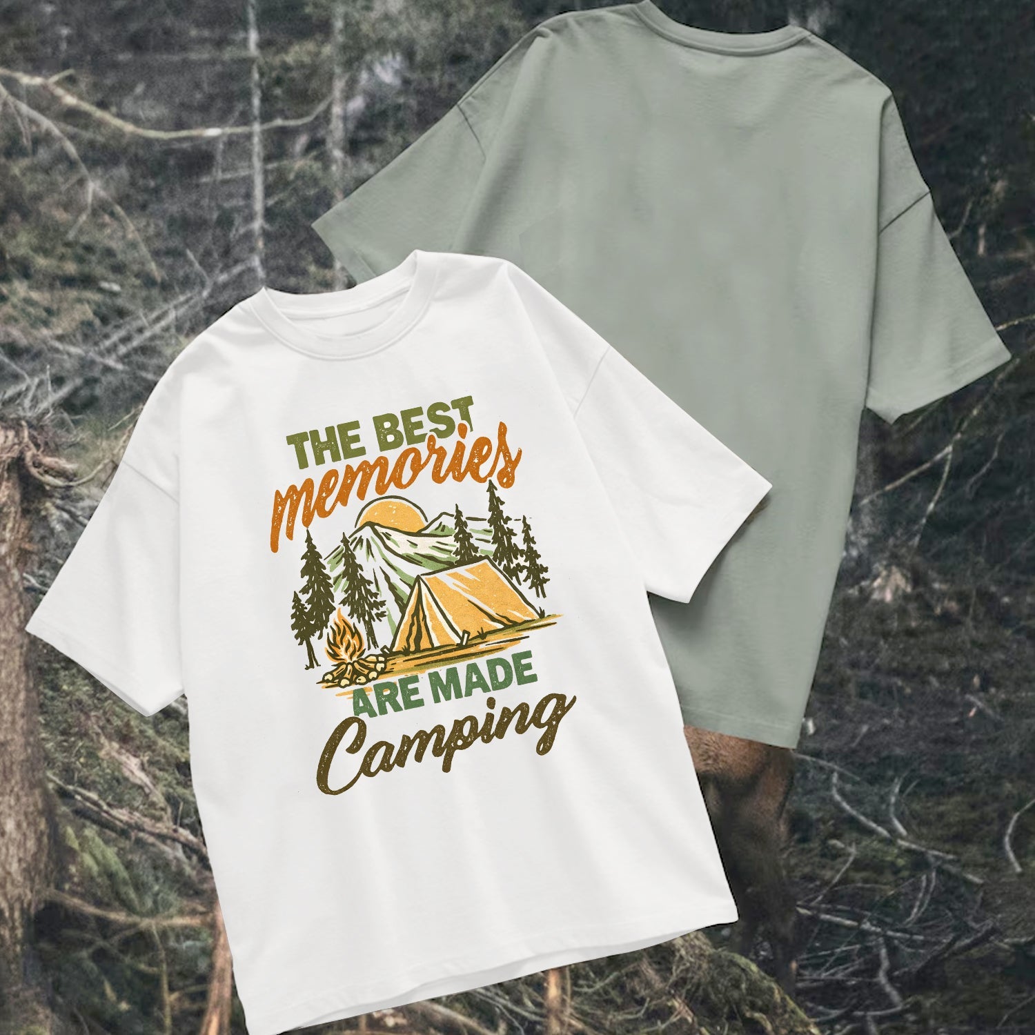 The Best Memories Are Made Camping T-Shirt – Vintage Outdoor Camping Graphic Tee