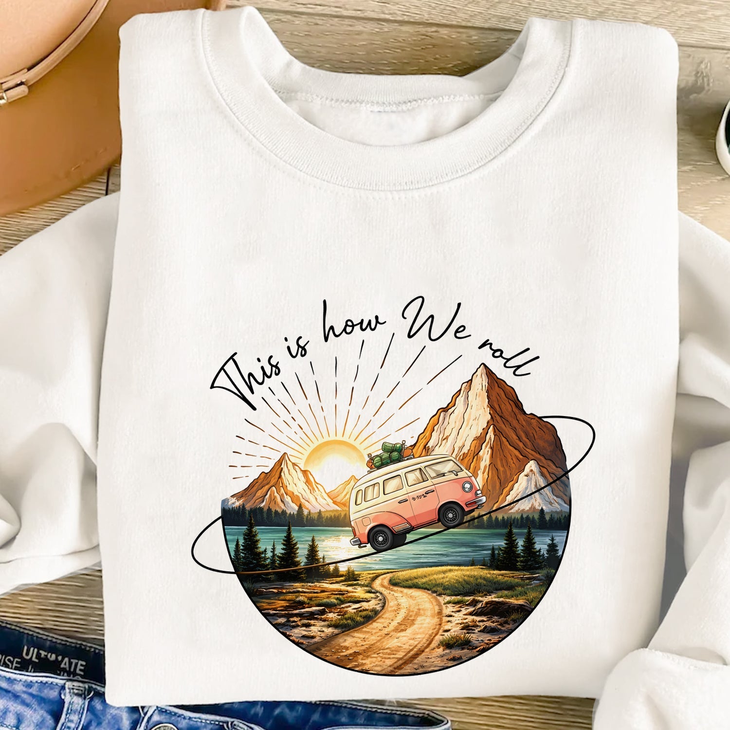 This Is How We Roll Camping T-Shirt – Retro Van Road Trip Tee for Adventure Lovers