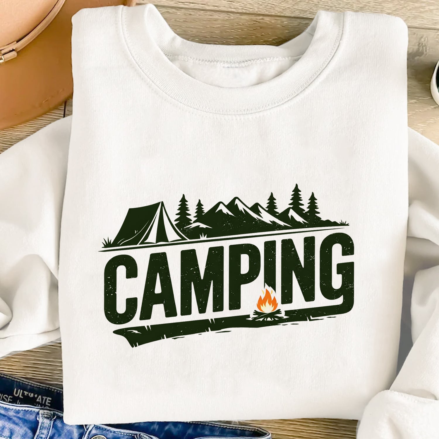 Camping T-Shirt – Bold Outdoor Graphic Tee for Campfire, Hiking & Nature Lovers