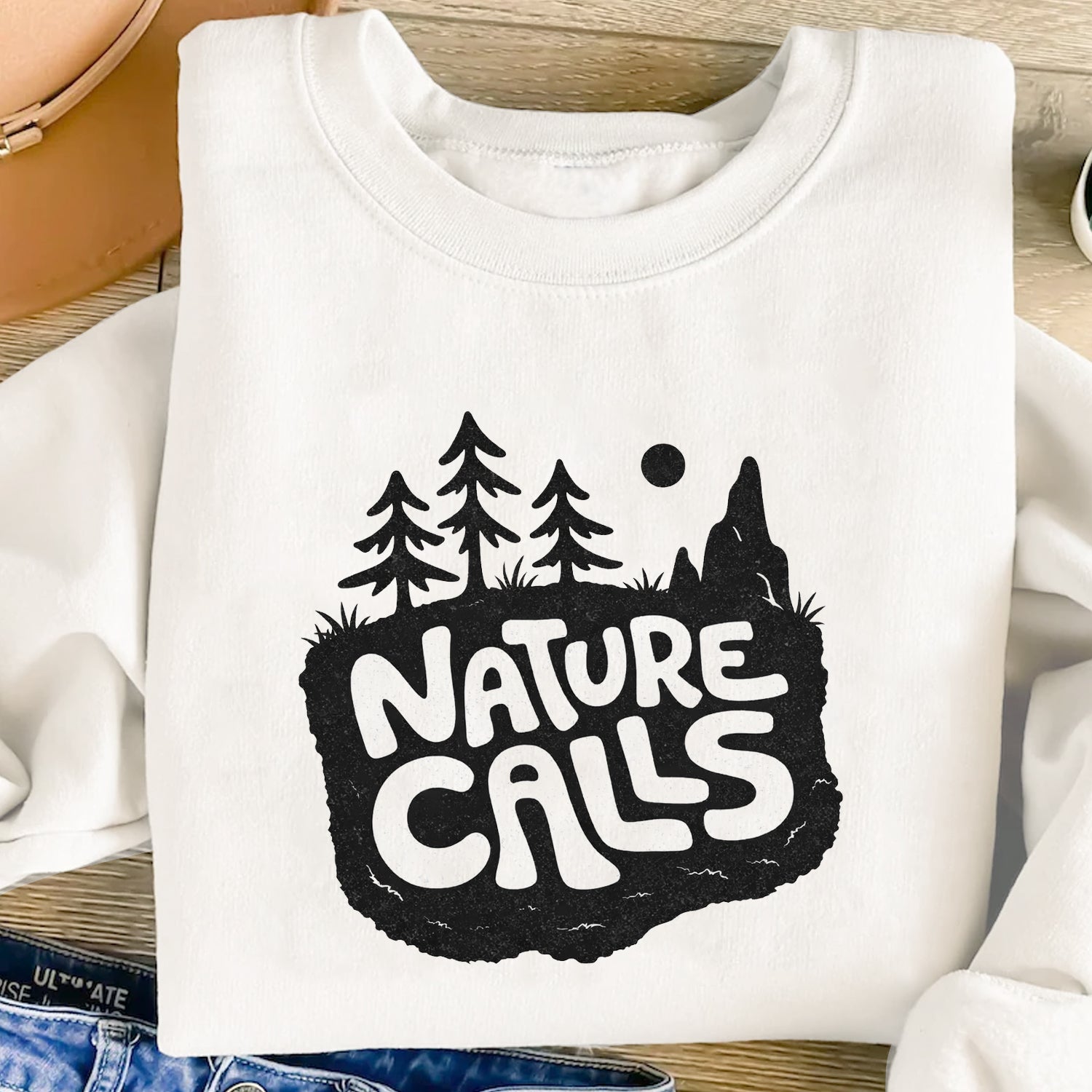 Nature Calls T-Shirt – Minimalist Outdoor Camping Graphic Tee for Nature & Hiking Lovers