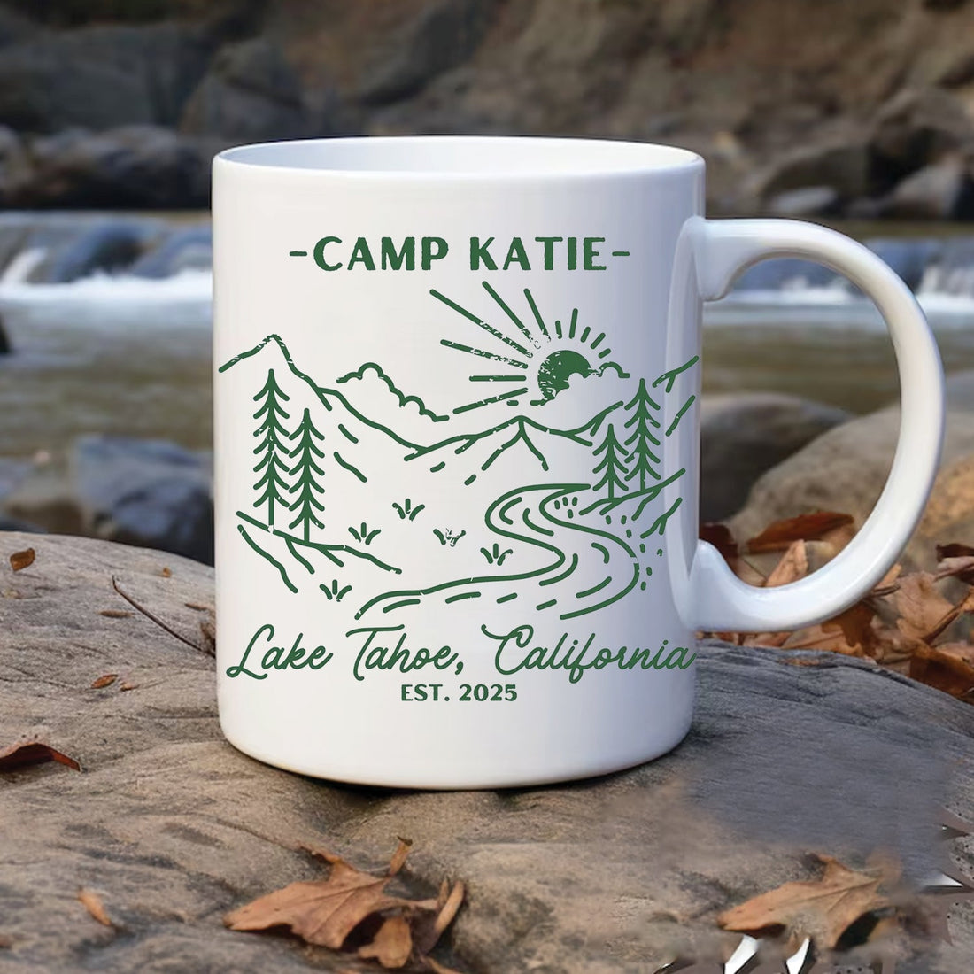 Personalized Camping Couple Mug – Custom Camp Name Coffee Mugs, Romantic Outdoor Gift