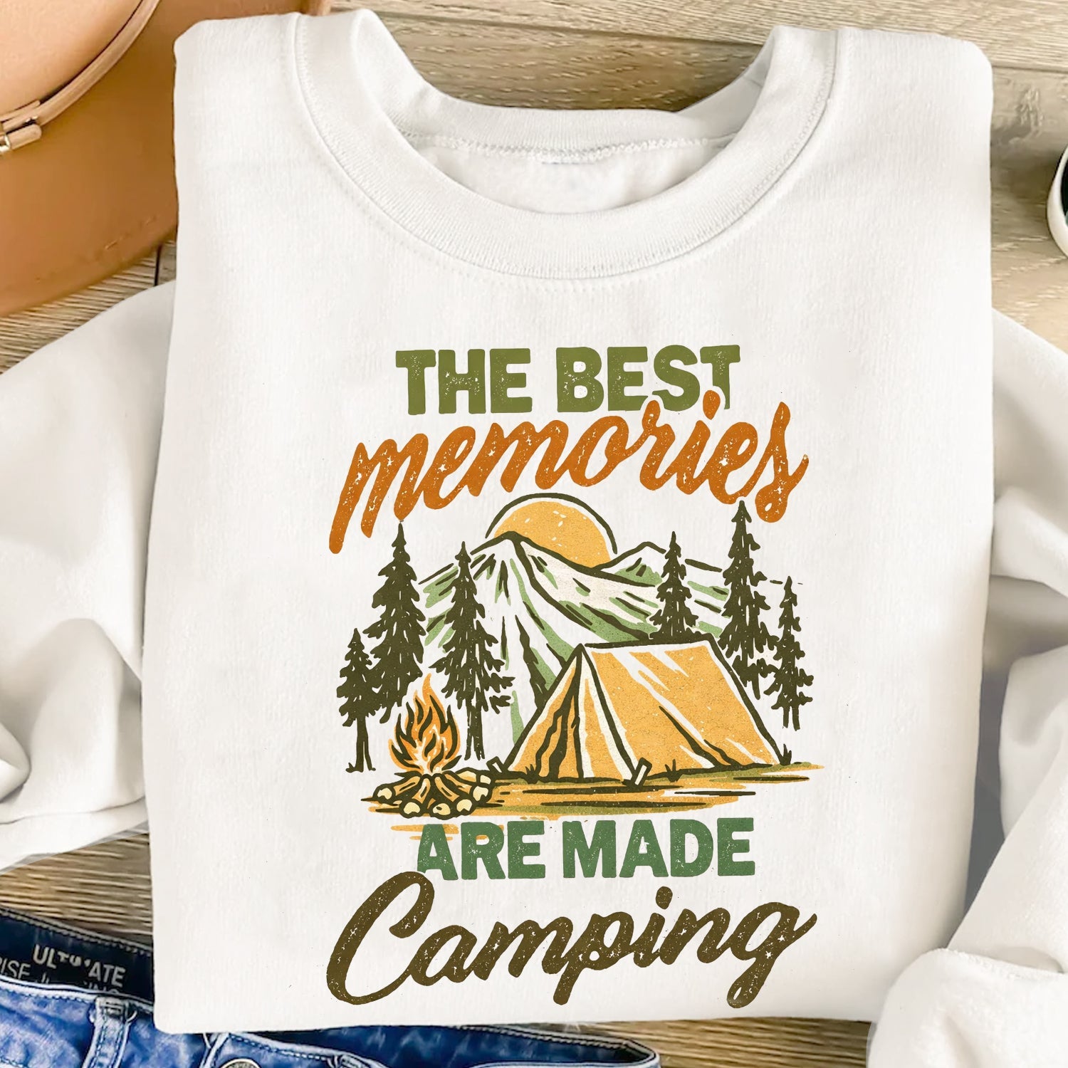The Best Memories Are Made Camping T-Shirt – Vintage Outdoor Camping Graphic Tee
