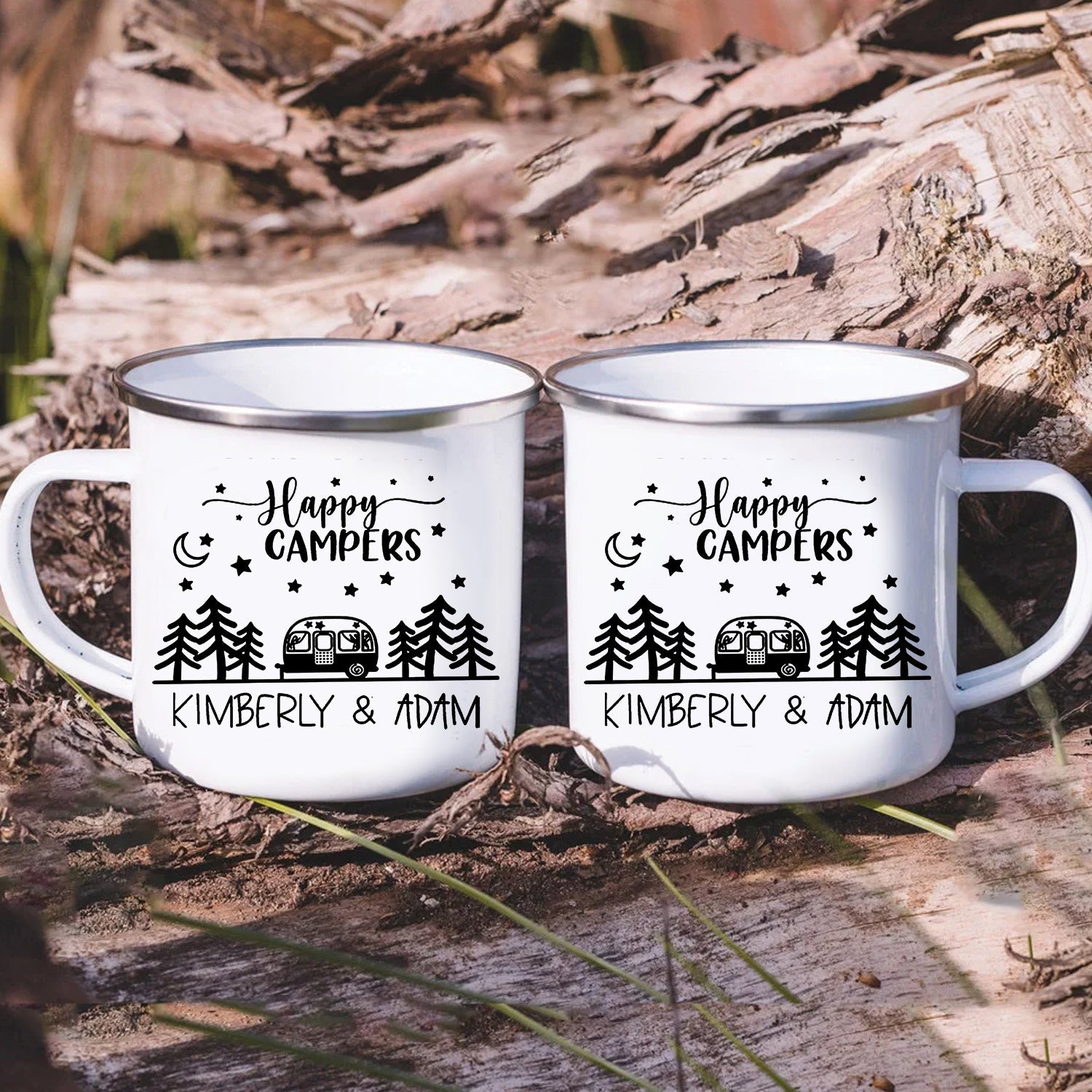 Personalized Camping Mug– Custom Camp Name Coffee Mugs, Romantic Outdoor Gift