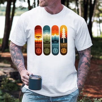 Vintage Skateboard Nature T-Shirt – Retro Outdoor Skate Graphic Tee for Skaters & Nature Lovers