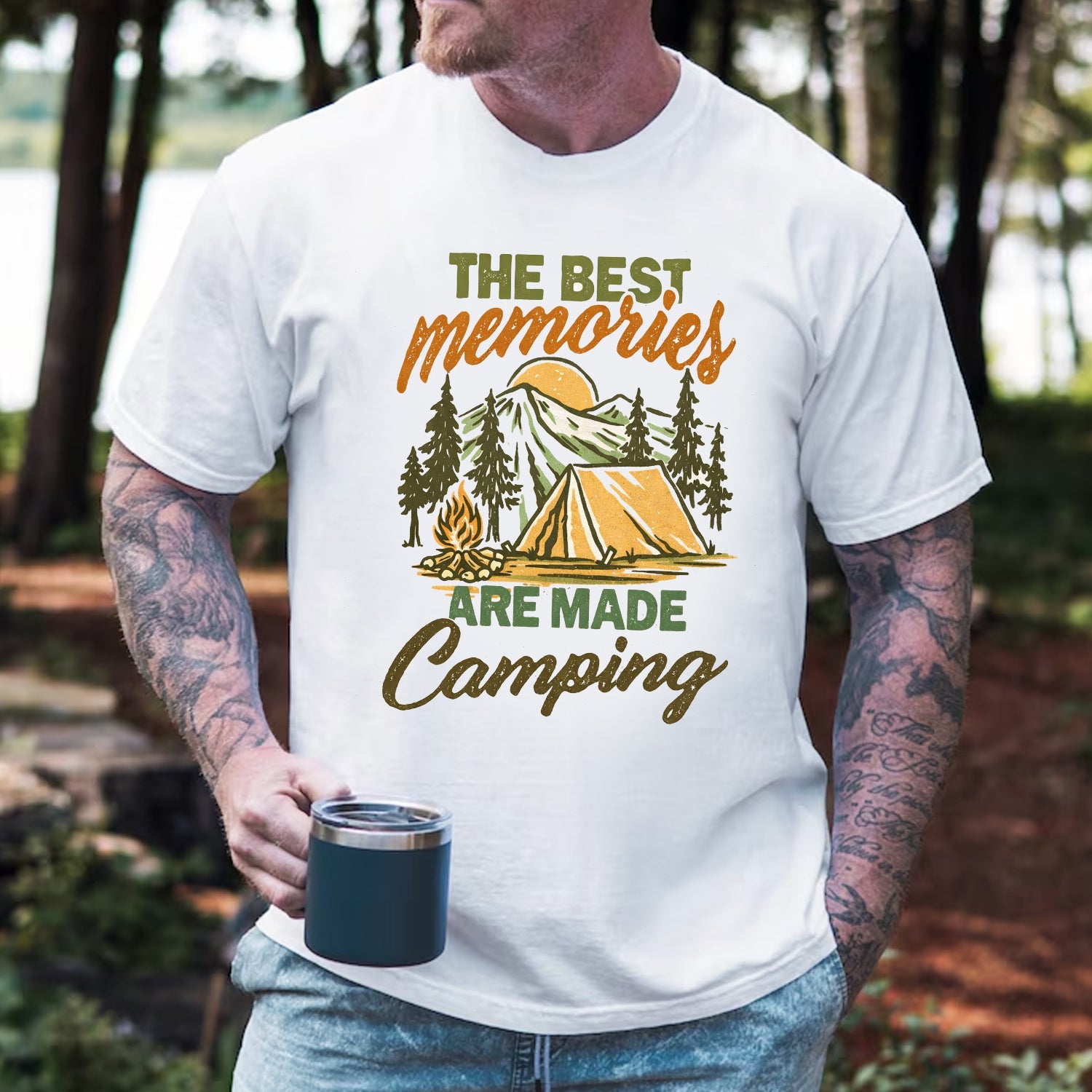 The Best Memories Are Made Camping T-Shirt – Vintage Outdoor Camping Graphic Tee