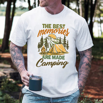 The Best Memories Are Made Camping T-Shirt – Vintage Outdoor Camping Graphic Tee