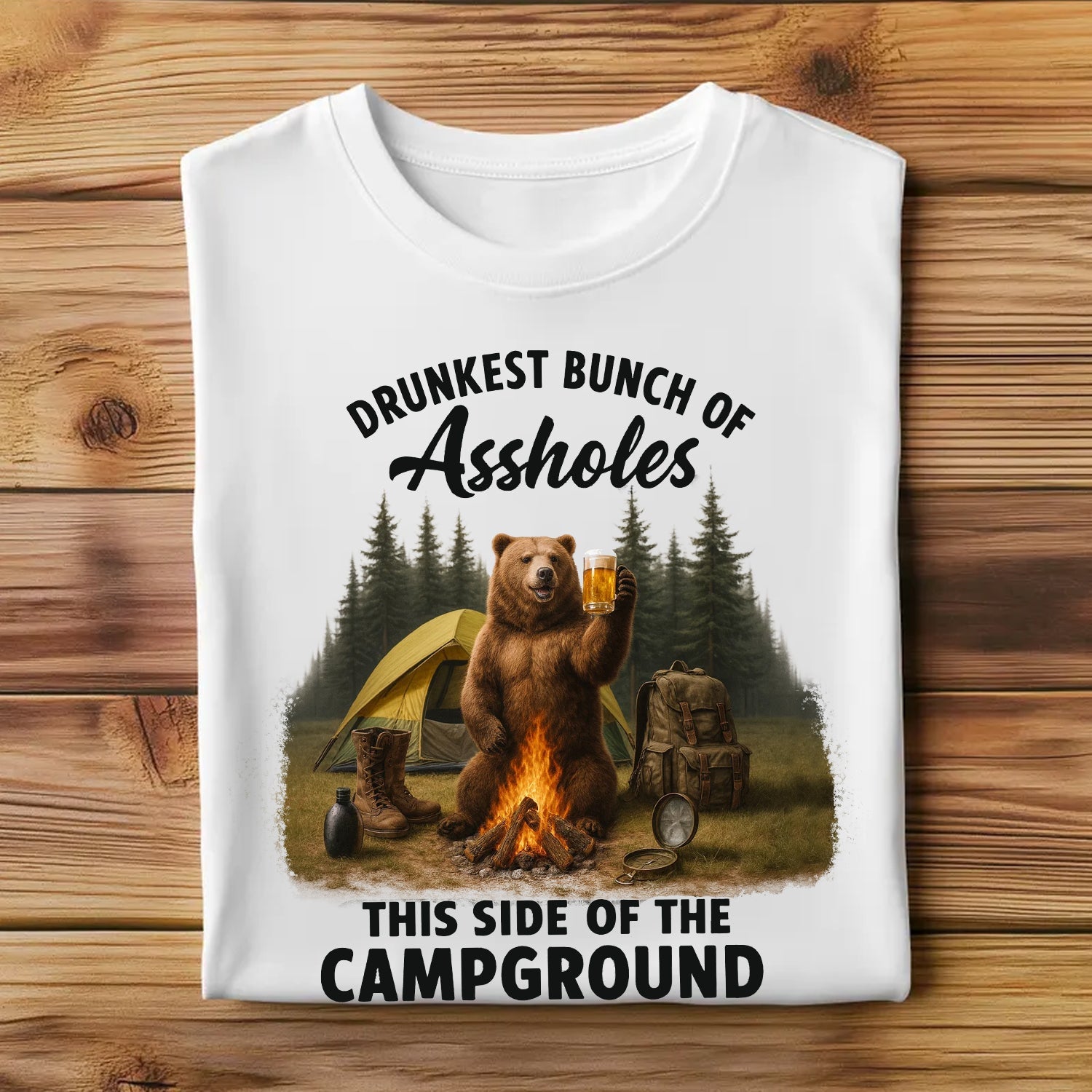Drunk Camp Legends – Wild Bear Campground Party T-Shirt