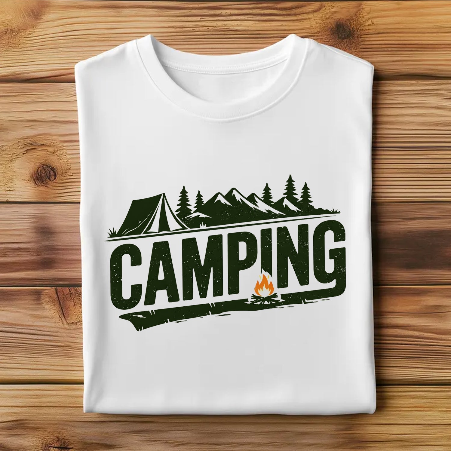 Camping T-Shirt – Bold Outdoor Graphic Tee for Campfire, Hiking & Nature Lovers