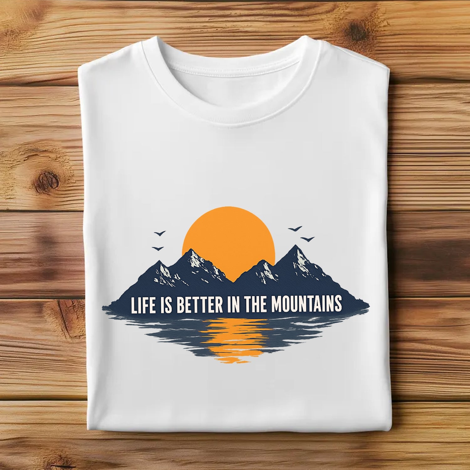 Life Is Better In The Mountains T-Shirt – Minimalist Mountain Sunset Outdoor Tee