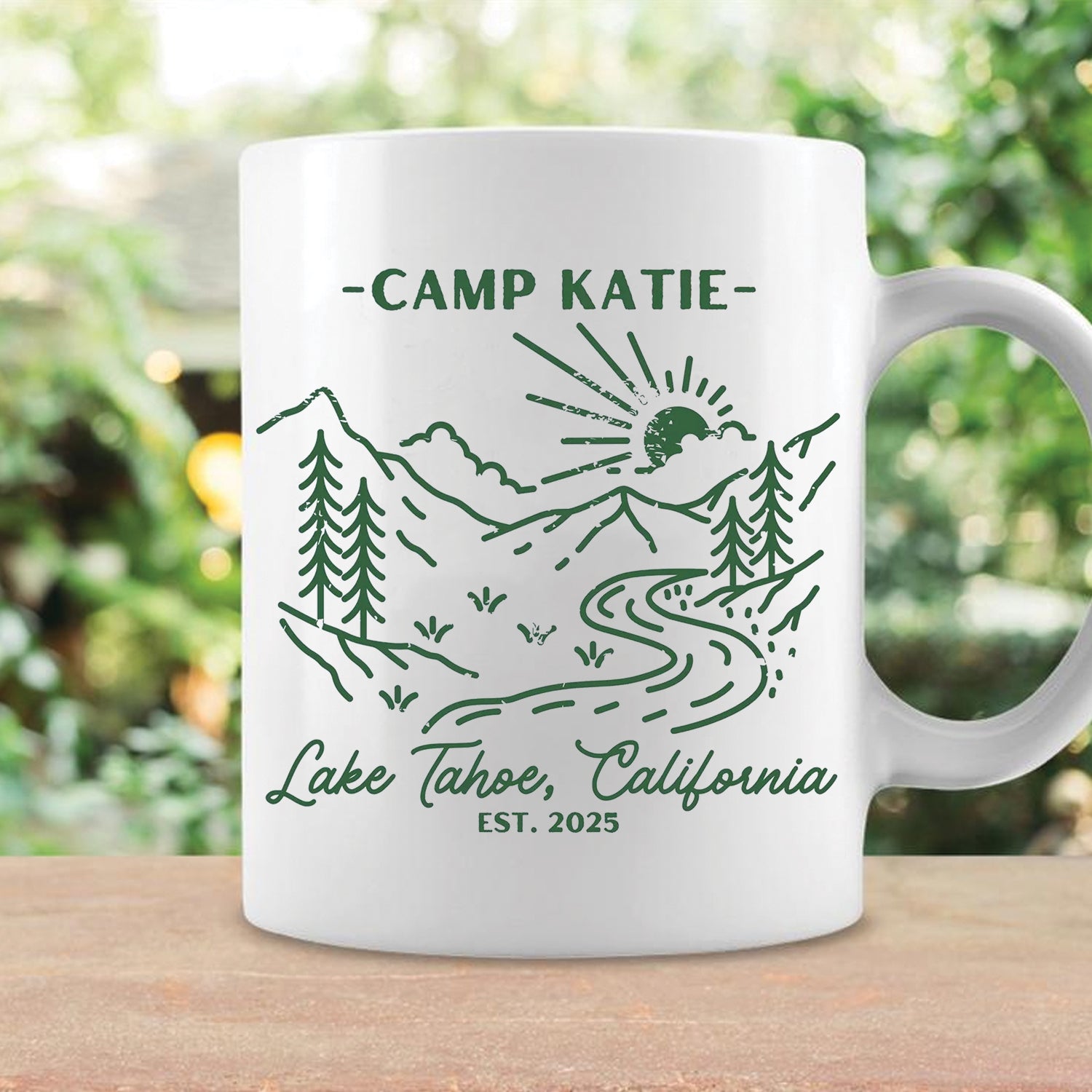 Personalized Camping Couple Mug – Custom Camp Name Coffee Mugs, Romantic Outdoor Gift