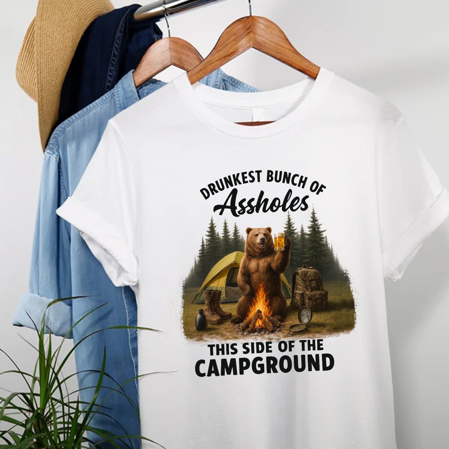 Drunk Camp Legends – Wild Bear Campground Party T-Shirt