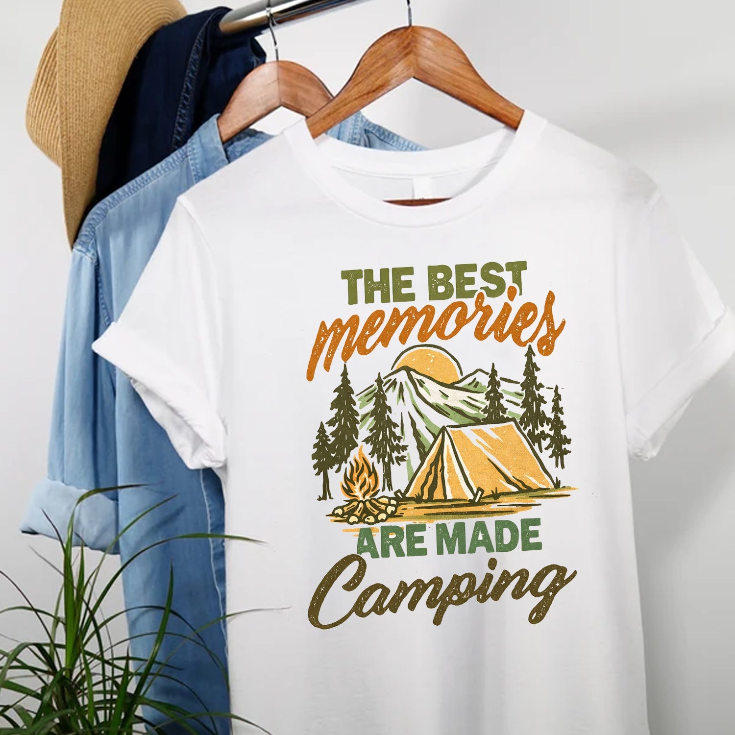 The Best Memories Are Made Camping T-Shirt – Vintage Outdoor Camping Graphic Tee